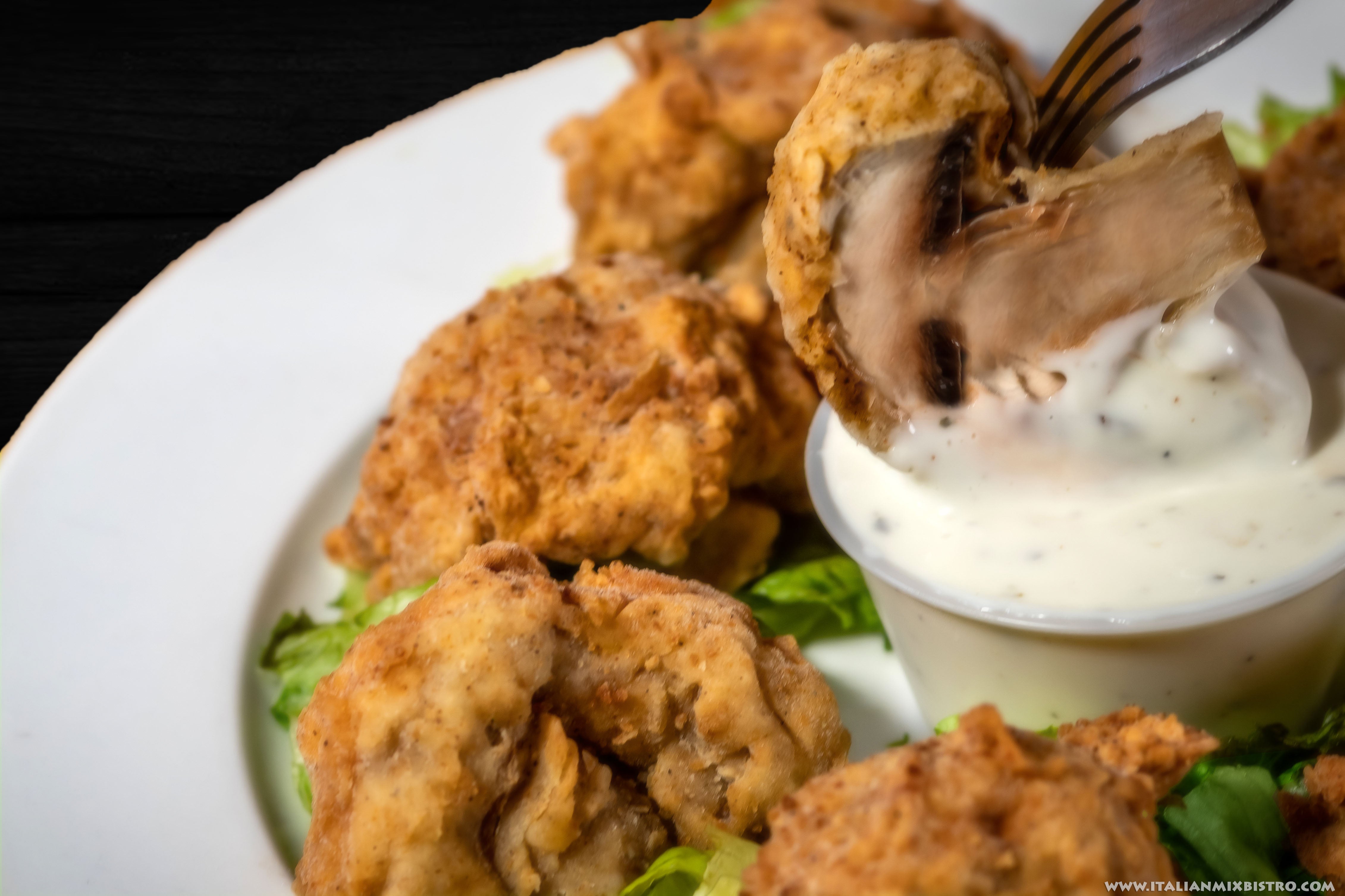 Champiñones empanizados